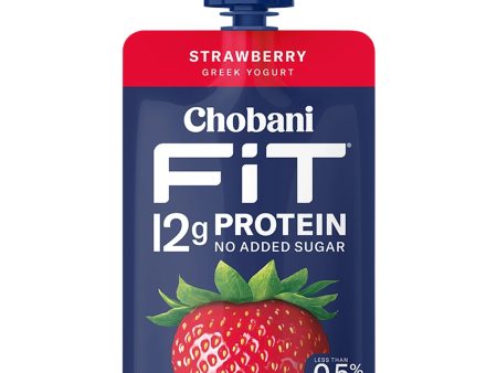 Chobani Fit Strawberry Yogurt Pouch 140g Online