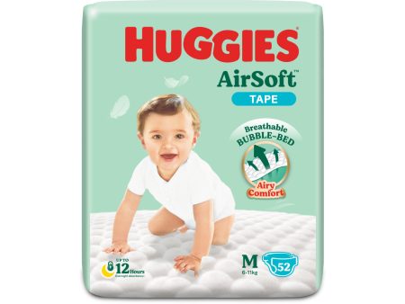 Huggies Airsoft Diapers SJP (Medium) 52pcs pack Cheap